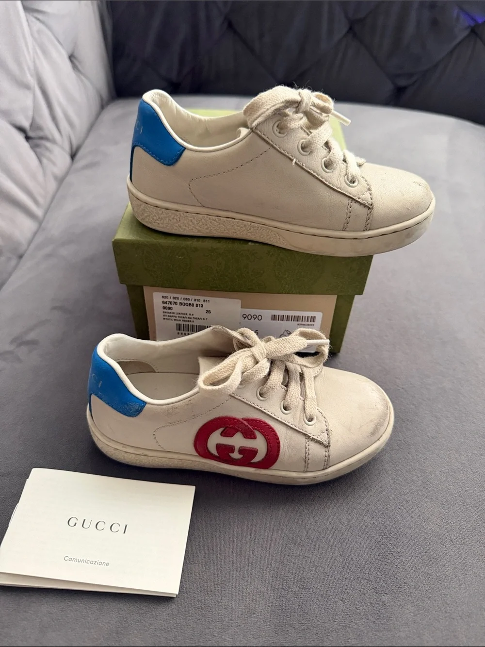 Gucci Kids Leather Sneakers